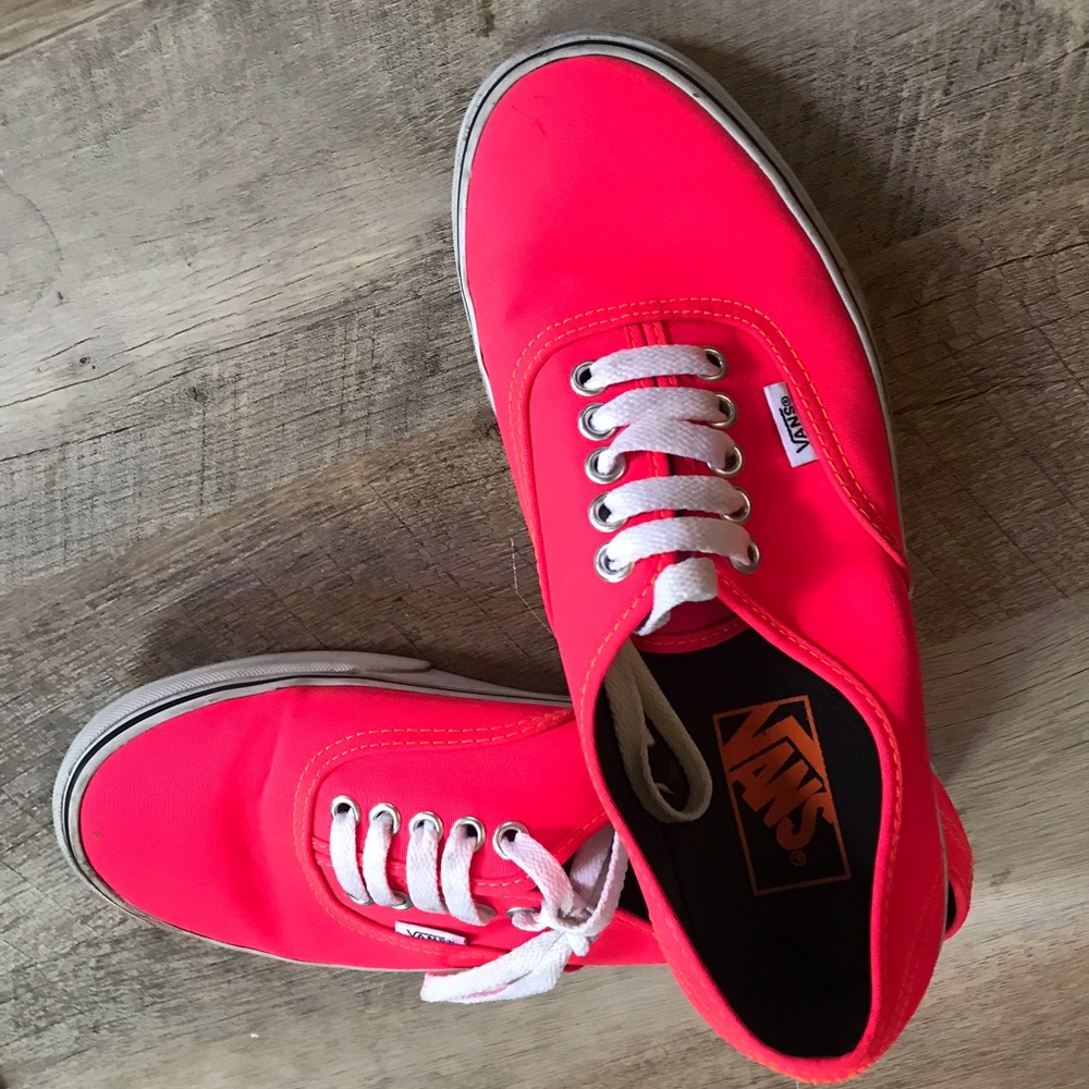 Vans neon flame sneaker. LOVE this color! Sz 8